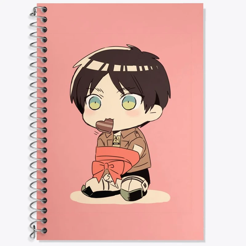 دفتر لغت 50 برگ خندالو مدل ارن یگر انیمه اتک آن تایتان Attack on Titan کد 11054