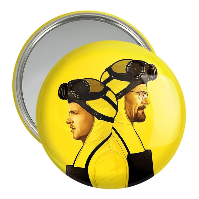 آینه جیبی خندالو مدل والتر وایت و جسی پینکمن سریال بریکینگ بد Breaking Bad  کد 13293