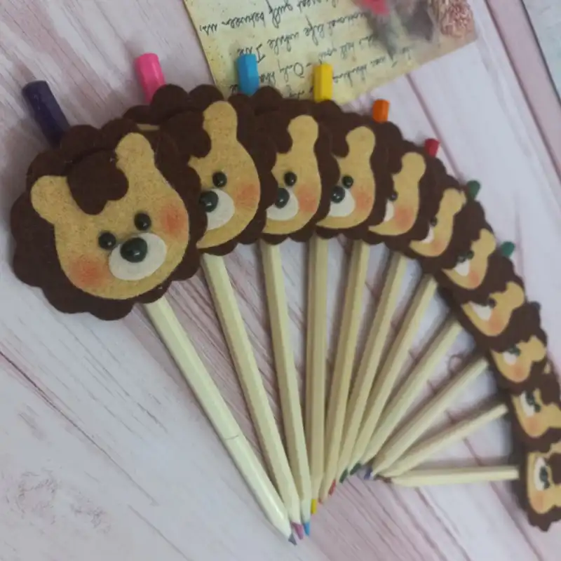 سرمدادی مدل حروف الفبا طرح شیر بسته 5 عددی