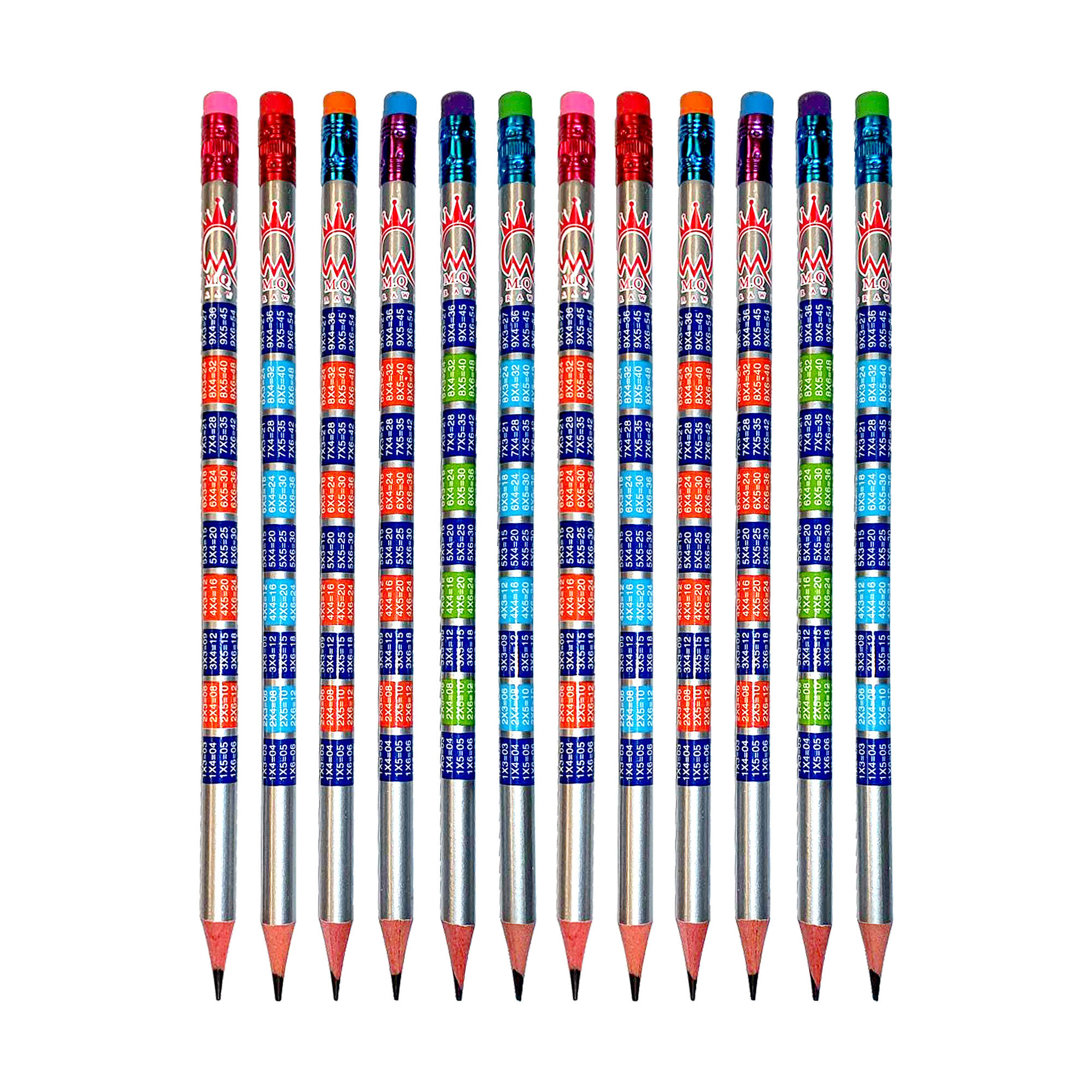 مداد مشکی ام کیو با درجه سختی HB مدل Metalic کد H53 بسته 12 عددی