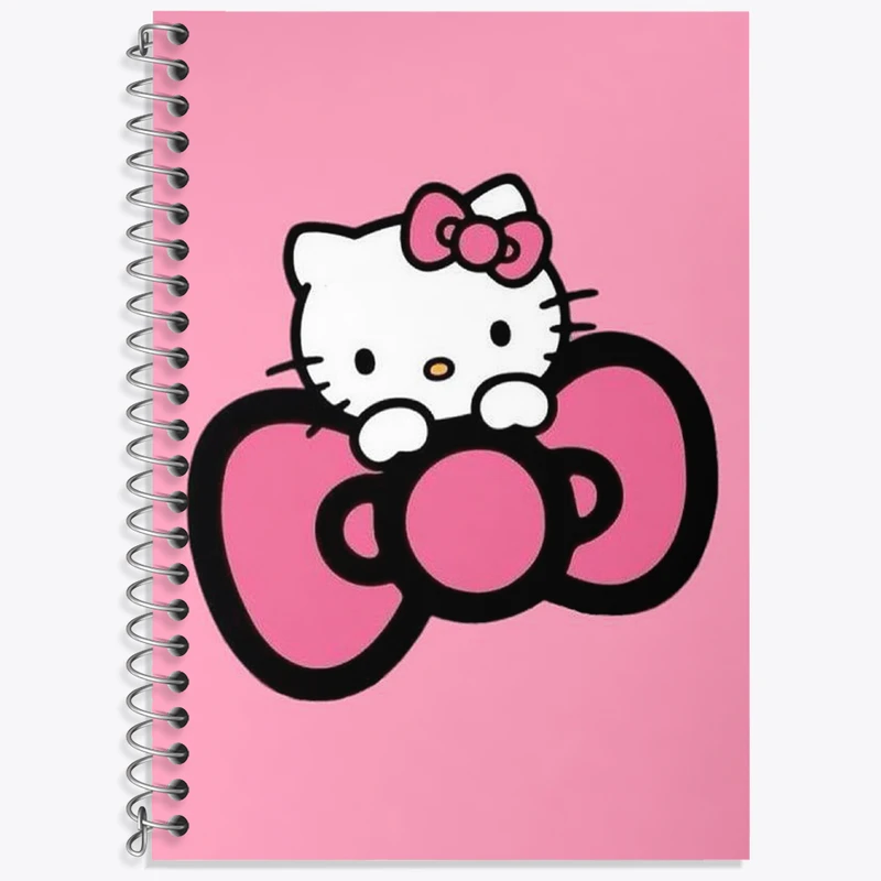 دفتر زبان 50 برگ خندالو مدل سه خط طرح هلو کیتی (Hello Kitty) کد N1840