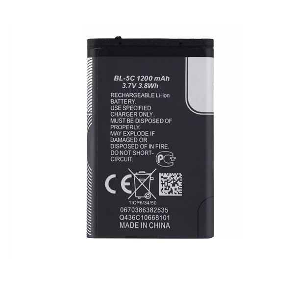 باتری موبایل مدل BL-5C ظرفیت 1200 میلی آمپر ساعت مناسب برای گوشی موبایل نوکیا 1280