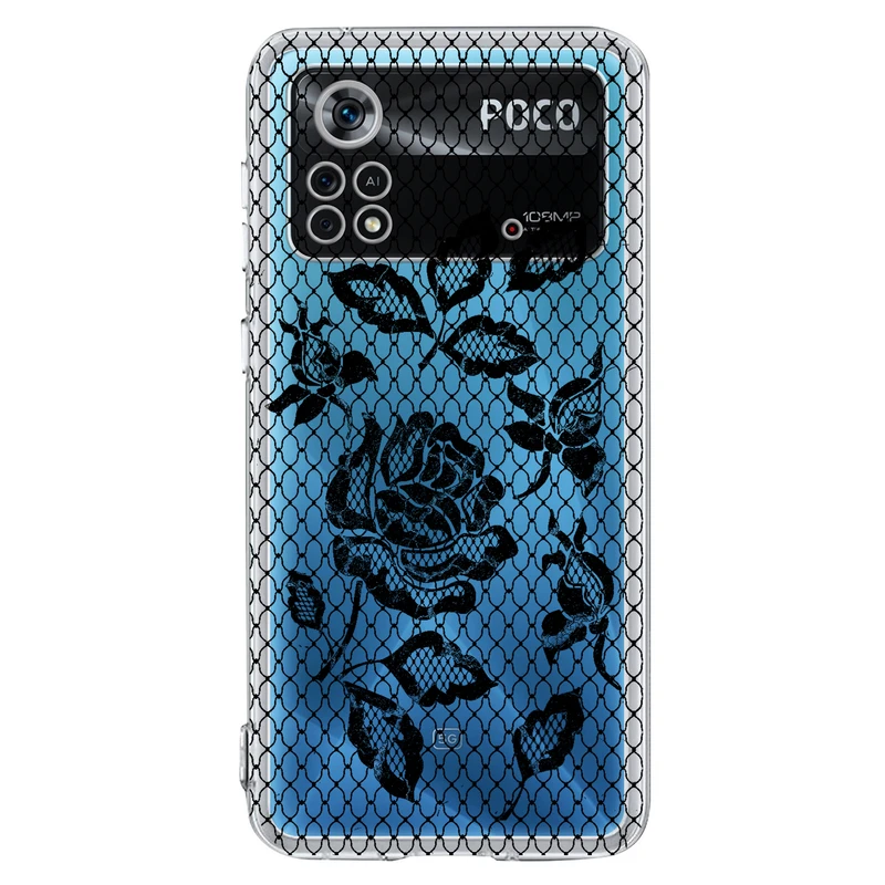 کاور مگافون طرح گل مدل C43-B مناسب برای گوشی موبایل شیائومی Poco X4 Pro 5G  