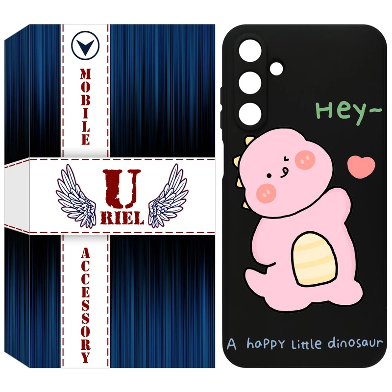 کاور یوریل مدل KSH کد 26 طرح دایناسور صورتی مناسب برای گوشی موبایل سامسونگ Galaxy A25