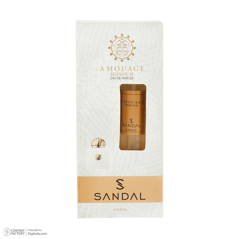 عطر جیبی زنانه صندل مدل amouage honour با رایحه خنک حجم 25 میلی‌لیتر