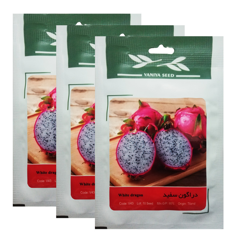 بذر میوه دراگون فروت سفید وانیا سید کد V43 مجموعه 3 عددی