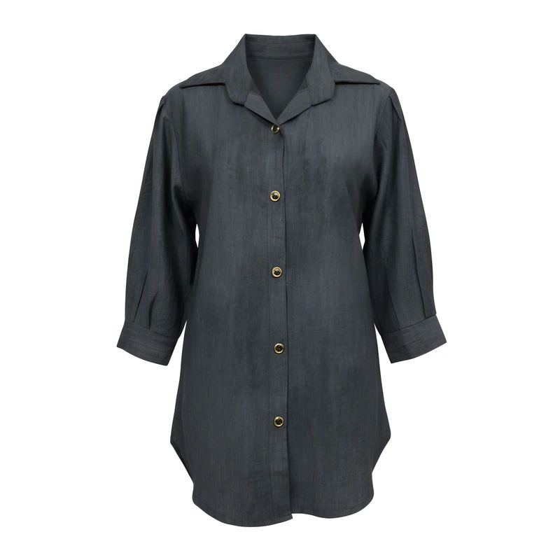 شومیز آستین سه ربع یقه برگردان زنانه مدل 112567