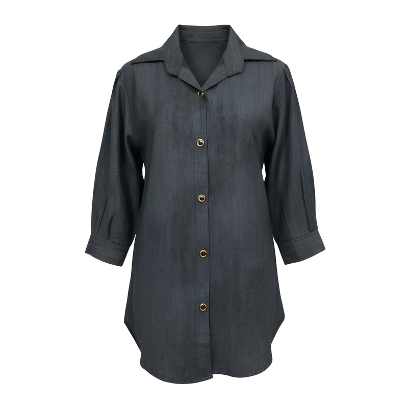 شومیز آستین سه ربع یقه برگردان زنانه مدل 112567