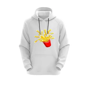 هودی زنانه مدل سیب زمینی کد J260 رنگ سفید