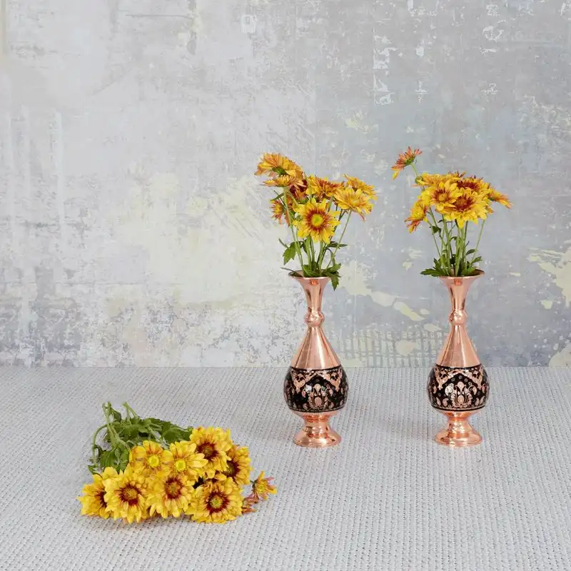 گلدان مسی میراث مدل حکاکی کد H012