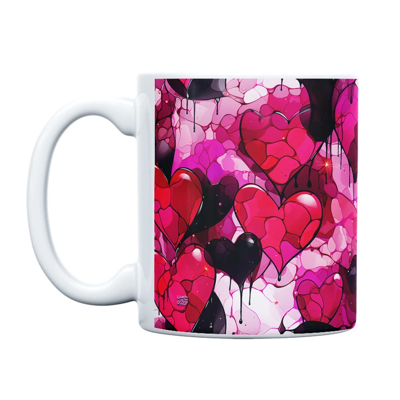 ماگ حس آمیزی طرح عاشقانه مدل قلب زیبا کد 27