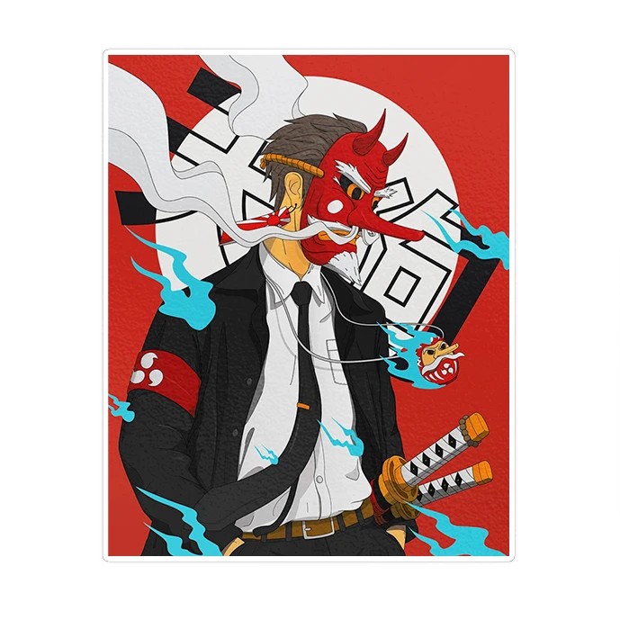 استیکر لپ تاپ ماسا دیزاین طرح ANIME مدل STKO3
