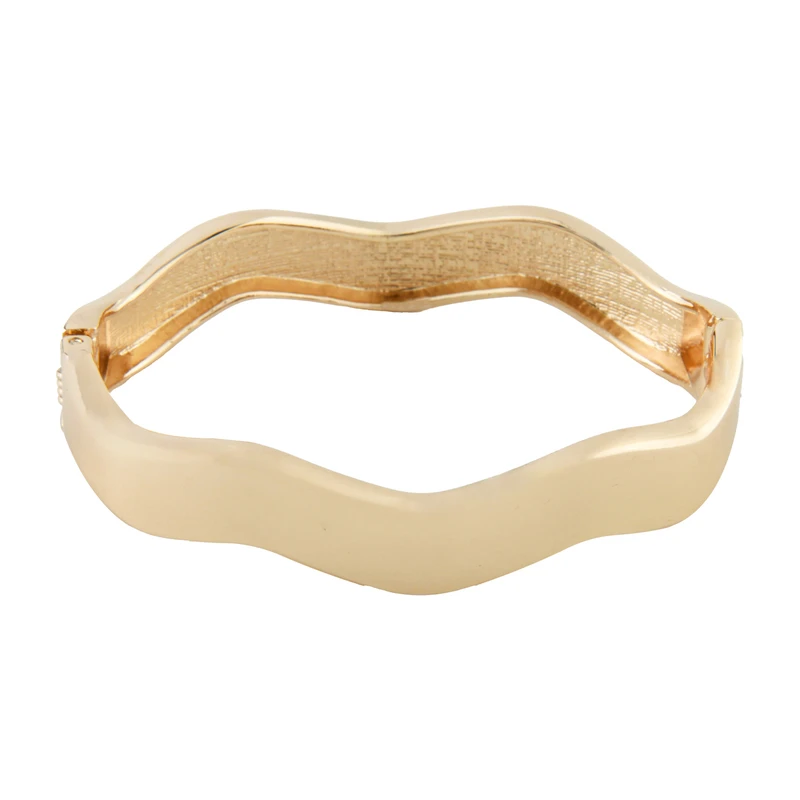 دستبند النگویی زنانه مدل بنگل موجی کد 1911