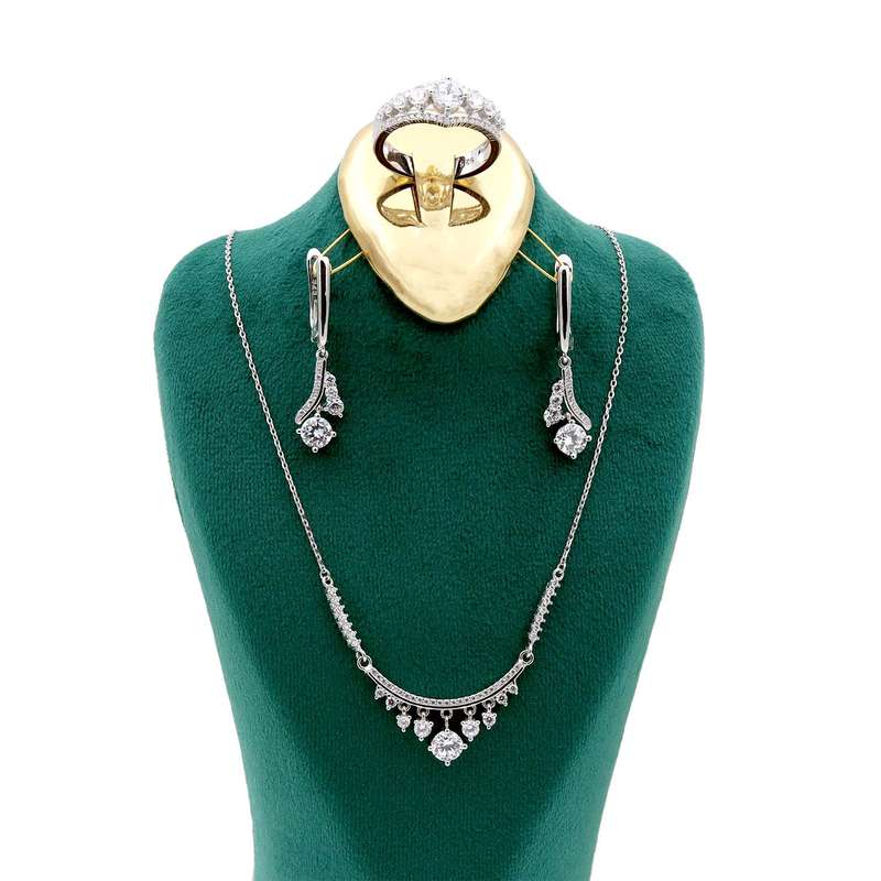 نیم ست نقره زنانه مدل SS-03 نیم ست نقره زنانه مدل SS-03