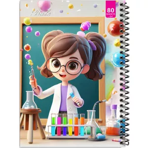 دفتر نقاشی 80 برگ بله مدل رحلی طرح فانتزی دخترانه شیمی دان کد A4-M496
