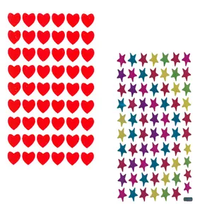 استیکر کودک طرح قلب و ستاره کد TT11 مجموعه 2 عددی