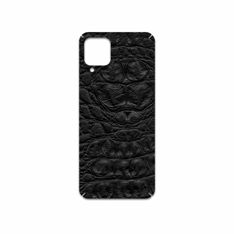 برچسب پوششی ماهوت مدل Black-Crocodile-Leather مناسب برای گوشی موبایل سامسونگ Galaxy A12 Nacho