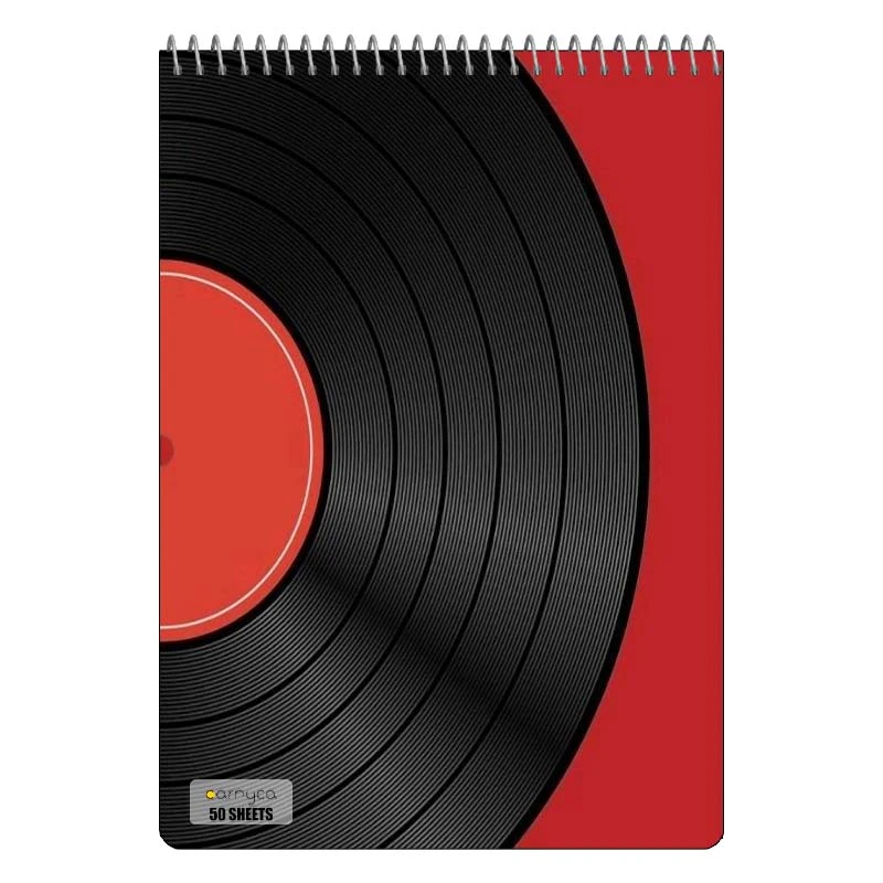 دفتر نقاشی 50 برگ سیمی کارنیکا طرح موسیقی Music کد 35471