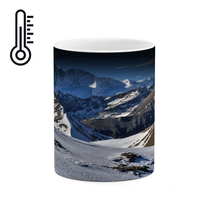 ماگ حرارتی کاکتی مدل منظره برفی کد mgh15038