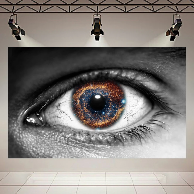 تابلو بوم طرح چشم کهکشانی کد AR3570