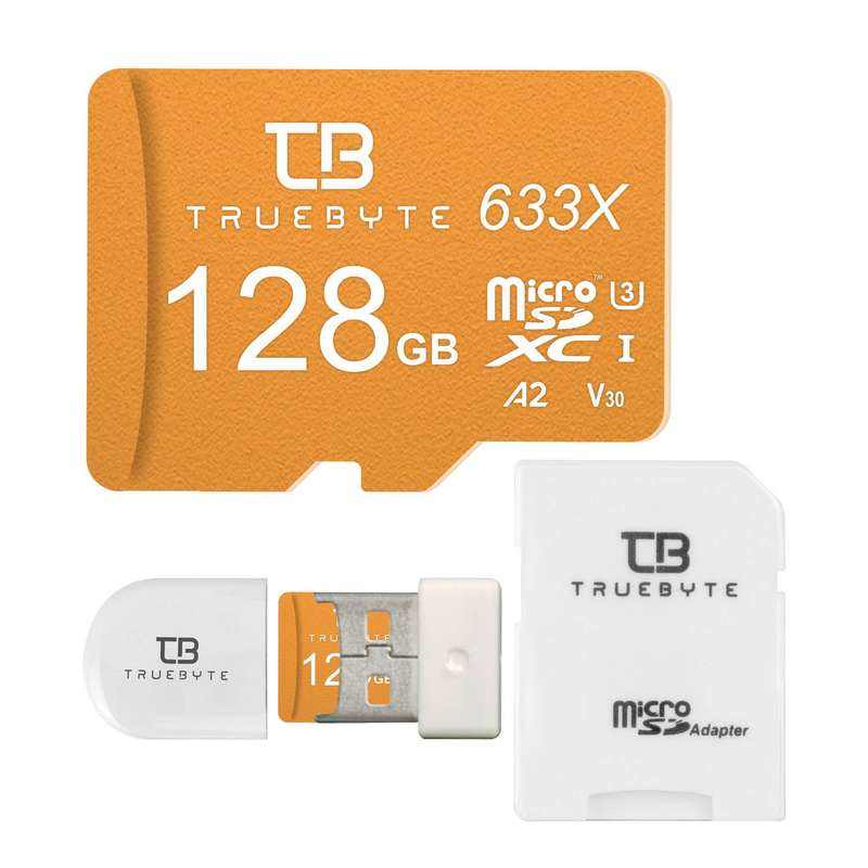 کارت حافظه microSDXC تروبایت مدل A2-V30-633X کلاس 10 استاندارد UHS-I U3 سرعت 95MBps ظرفیت 128گیگابایت به همراه کارت خوان کارت حافظه microSDXC تروبایت مدل A2-V30-633X کلاس 10 استاندارد UHS-I U3 سرعت 95MBps ظرفیت 128گیگابایت به همراه کارت خوان
