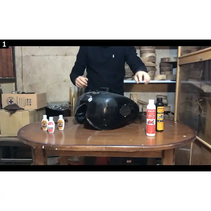 پولیش براق کننده رنگ موتور سیکلت و زنگ بر باک موتورسیکلت مدل موتو پولیش حجم 330 میلی لیتر