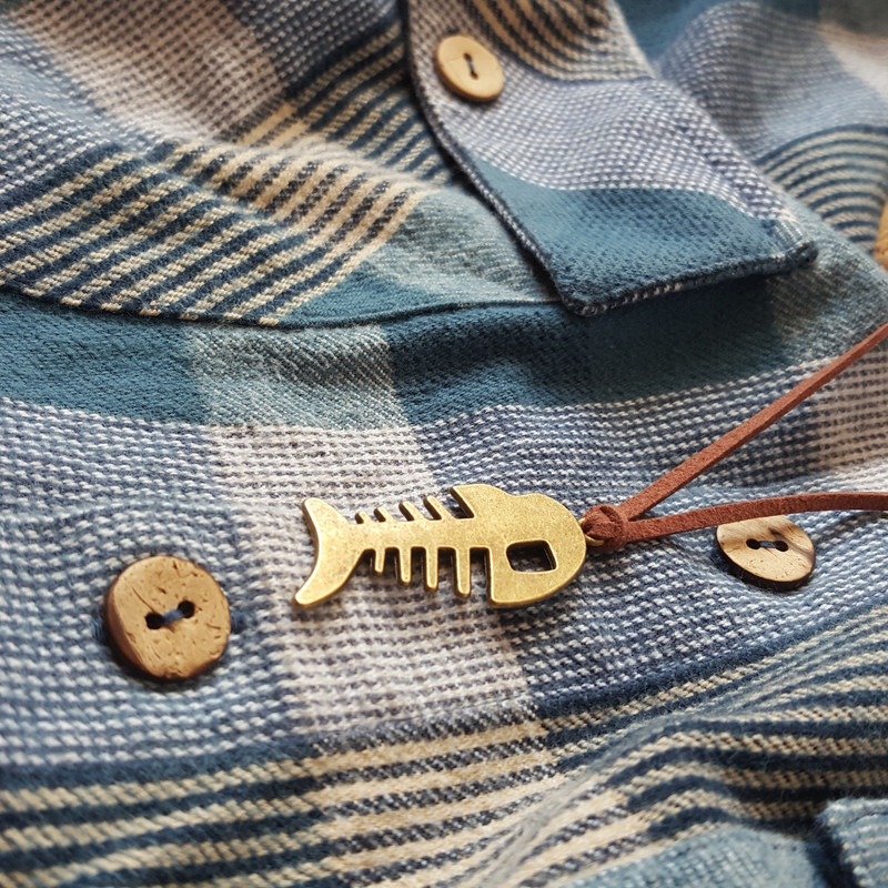 گردنبند دخترانه نمدیکا طرح استخوان ماهی