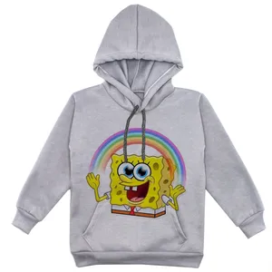 هودی پسرانه مدل باب اسفنجی F173 رنگ طوسی