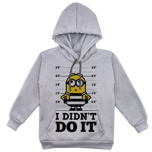 هودی پسرانه مدل مینیون F74  رنگ طوسی