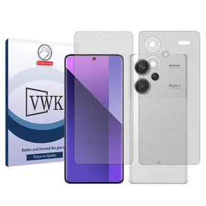 VWK Tough model matte screen protector suitable for Xiaomi Redmi Note 13 Pro Plus mobile phone along with the back protector 