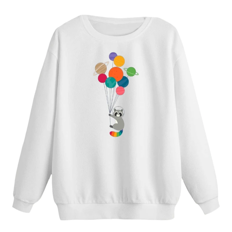 سویشرت زنانه مدل راکون و بادکنک کد p1  