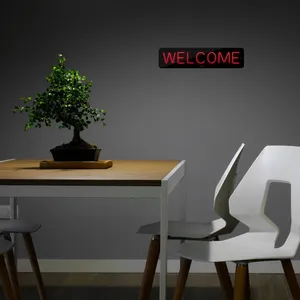 چراغ دیواری نئون دیزاین طرح Welcome-BL_RD