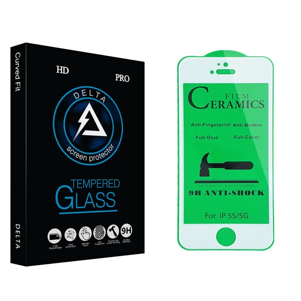 محافظ صفحه نمایش سرامیکی دلتا مدل HD مناسب برای گوشی موبایل اپل iPhone 5