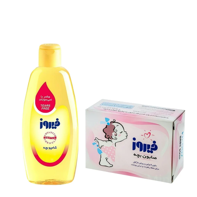 شامپو بچه فیروز مدل بدون اشک حجم 300 میلی لیتر به همراه صابون