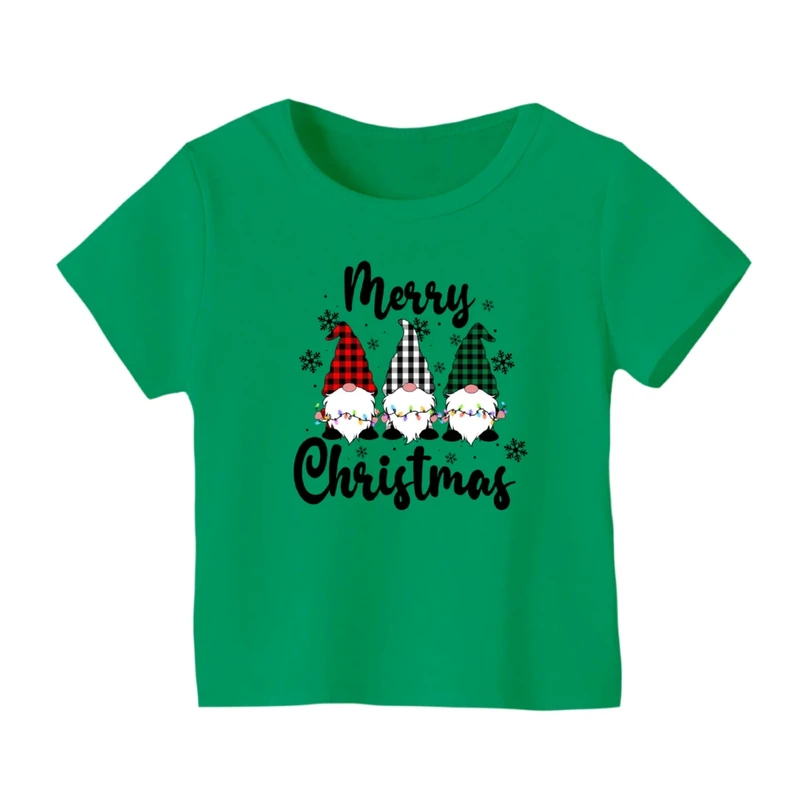 تی شرت آستین کوتاه بچگانه مدل بابانوئل کریسمس کد 52