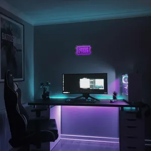 چراغ دیواری نئون دیزاین طرح Pubg-Logo_PR