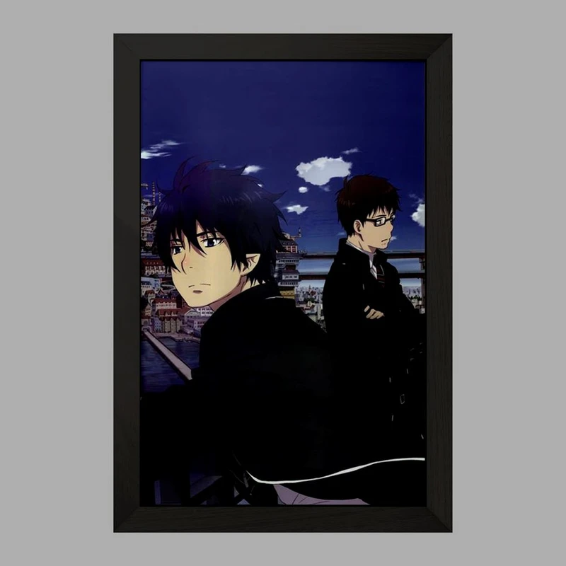 تابلو خندالو مدل رین و یوکیو انیمه جنگیر آبی  کد 16387