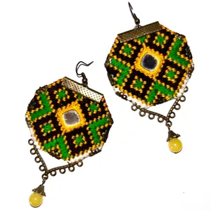 گوشواره مدل آینه دوزی بلوچ کد 126