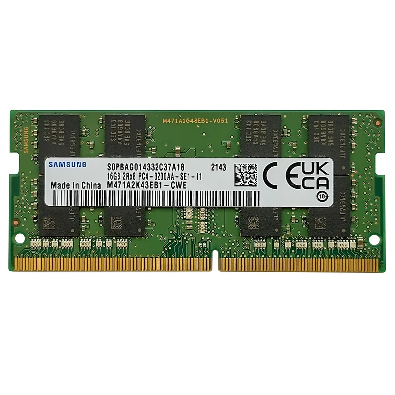رم لپ تاپ DDR4 تک کاناله 3200 مگاهرتز CL22 سامسونگ مدل PC4-3200 ظرفیت 16 گیگابایت