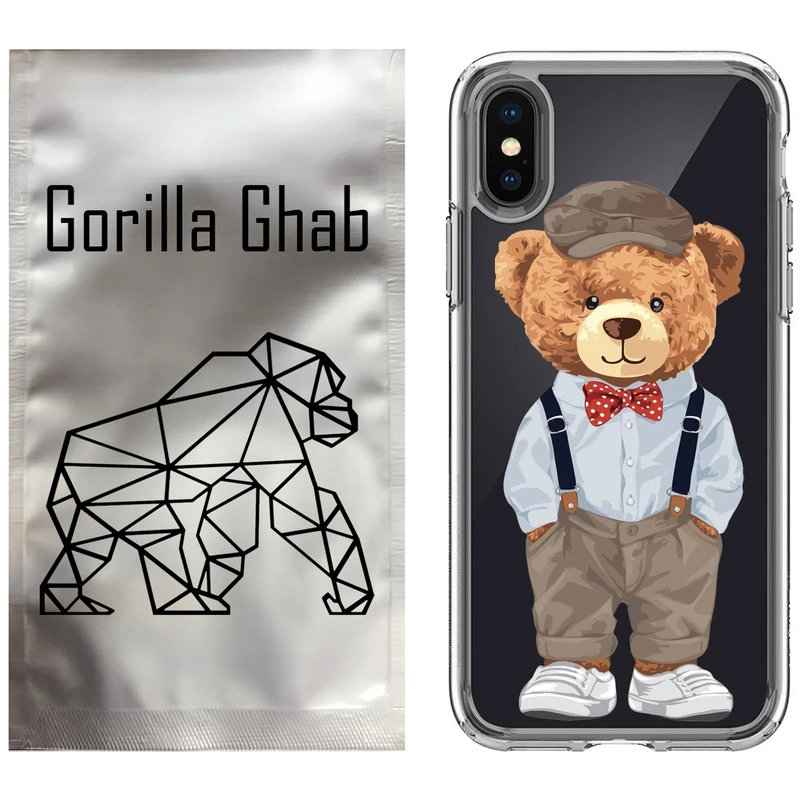 کاور گوریلا قاب مدل CLG کد 41 طرح تدی مناسب برای گوشی موبایل اپل iPhone X / XS
