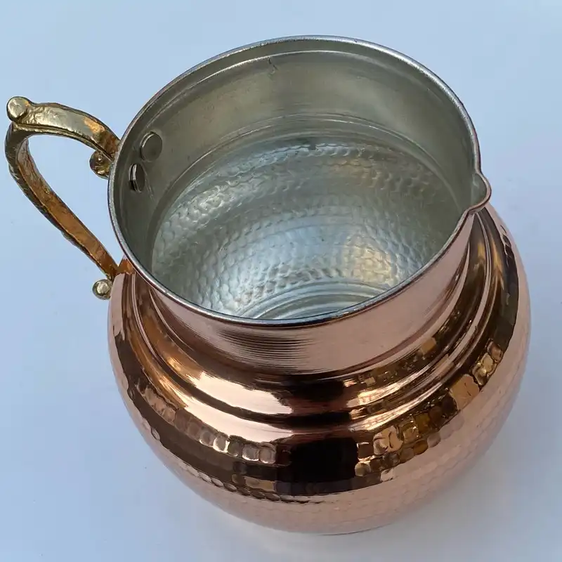 پارچ مسی مدل دسته برنجی کد 471