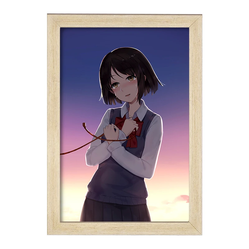 تابلو خندالو مدل میتسویا میامیزو انیمه یورنیم Your Name  کد 16266