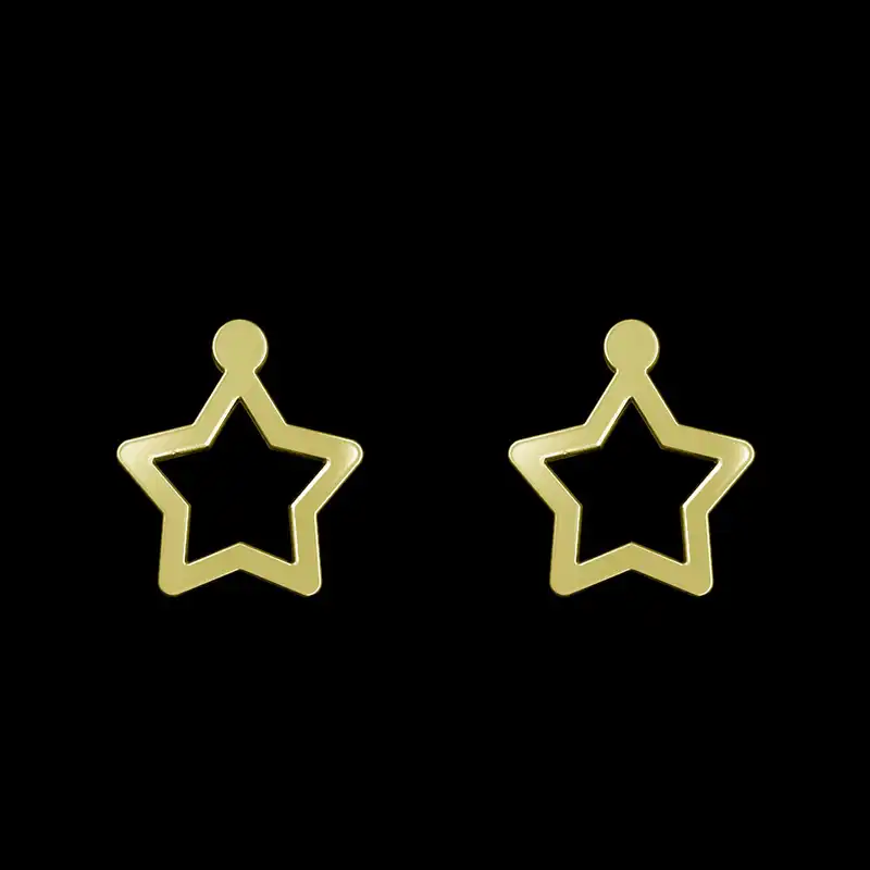 گوشواره طلا 18 عیار زنانه مدوپد مدل ستاره کد GA1-15351