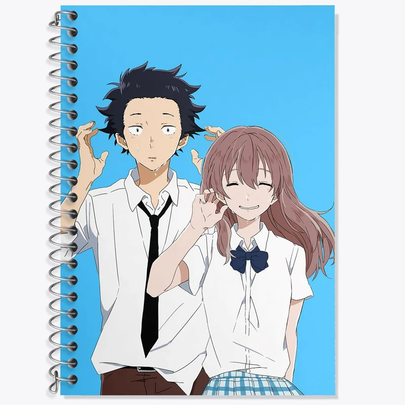 دفتر لغت 50 برگ خندالو مدل شوکو نیشیمیا و شویا ایشیدا انیمه سایلنت ویس A Silent Voice کد 15790