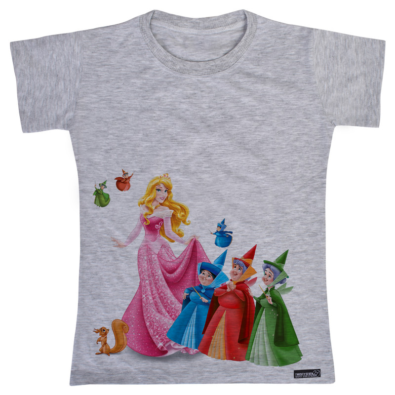 تی شرت آستین کوتاه دخترانه 27 مدل Sleeping Beauty Angels کد MH1417
