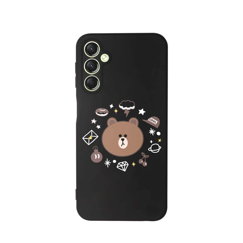 کاور قاب گارد طرح خرس لاین مینیمال کد s7729 مناسب برای گوشی موبایل سامسونگ Galaxy S23 FE