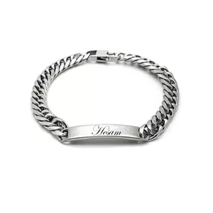 دستبند مردانه مدل استیل طرح Hesam