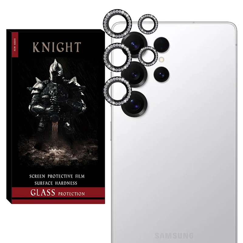 محافظ لنز دوربین نایت مدل RNG Diamond KT مناسب برای گوشی موبایل سامسونگ Galaxy S23 Ultra