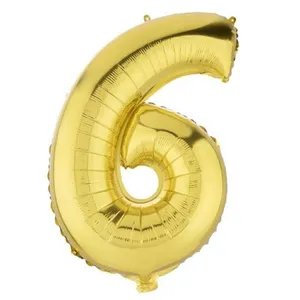 بادکنک فویلی مدل عدد 6 کد 32 EXTRA LARGE NUMBER