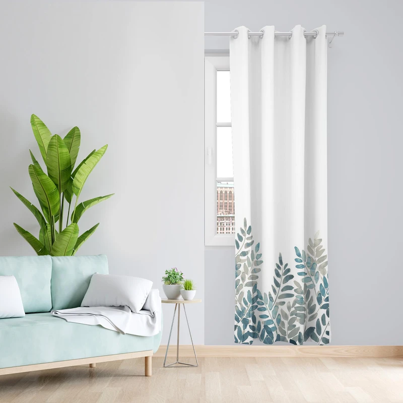 پرده مدل برگ مخمل پانچی کد 1052 سایز 140x200 سانتی متر